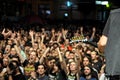 Headbanging crowd at a rock concert